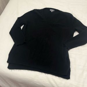 Neiman Marcus Cashmere V Neck Sweater SMALL Black